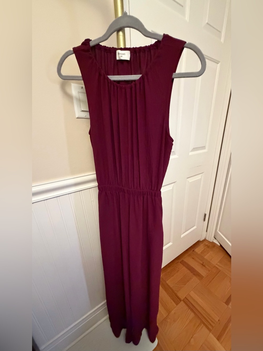 Sleeveless Jumpsuit in Burgundy
